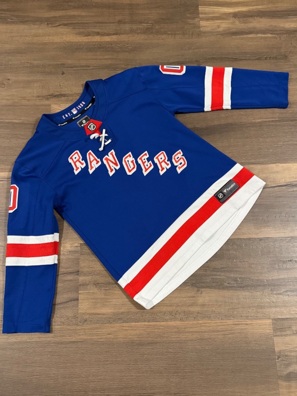 Fanatics New York Rangers Youth Breakaway Home Jersey L/Xl Blue NHL Hockey Shirt - Picture 2 of 6